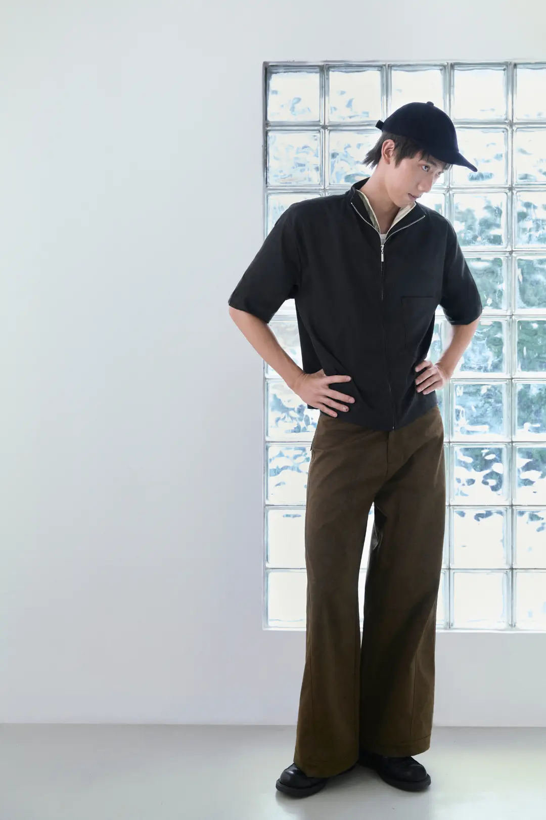 TEXTURED TROUSERS